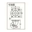 画像2: TRUSCO キャスター 低床式 重荷重用 自在 ナイロン車65mm TYHSN-65 [116-0537] (2)