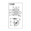 画像2: TRUSCO プレス製ゴムキャスター 自在 Φ100  TJ-100 171-2349 (2)