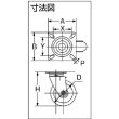 画像2: TRUSCO TJ-200 プレス製ゴムキャスター 自在 Φ200 [171-2403] (2)