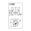 画像2: TRUSCO TUKB-75 プレス製ウレタンキャスター 固定ストッパー付 Φ75 [171-2730] (2)