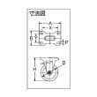 画像2: TRUSCO プレス製ゴムキャスター 固定ストッパー付 Φ150 TKB-150 171-2781 (2)