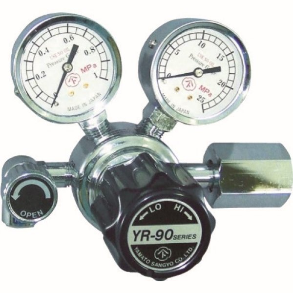 小型一段式圧力調整器 YR-90 容器取付タイプ）真鍮タイプ 水素用 ヤマト産業 YR-90-R-12N01-2210-H2  溶接用品プロショップ サンテック