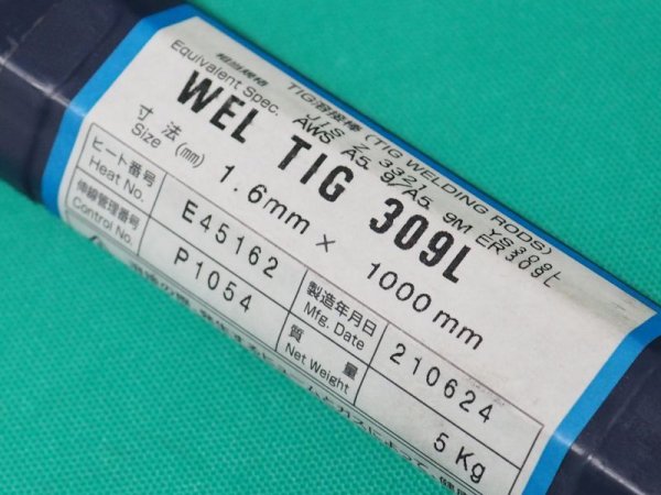 セールSALE％OFF 308 日本ウエルディング ステンレス用TIG溶接棒 用途 ロッド 1.6mm 箱 TIG WEL 5kｇ DIY・工具