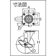 画像2: TRUSCO キャスター TYSシリーズ 自在 SP付 ゴム車65mm TYSB-65 [474-8239] (2)