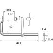 画像6: エビ L型クランプ エビ万力 バーハンドル標準型  350mmｘ121mm BM3512A [125-8976] (6)