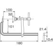 画像6: エビ L型クランプ エビ万力 バーハンドル標準型  100mmｘ101mm BM1010A [125-8970] (6)