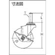 画像2: ハンマー ねじ込み旋回式ナイロン車輪 100mm ストッパー付 415EA-N100 [367-0554] (2)