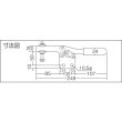 画像2: 角田 ハンドル横型トグルクランプ（下方押え型） No.38Ｓ大 KC-38S-L スチール製 締圧力2.8kN [122-0501] (2)