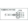 画像2: 角田 ステンレス製ハンドル縦型トグルクランプ No.HV150-2S KC-HV150-2S [808-6872] (2)