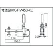 画像2: 角田 ハンドル縦型トグルクランプ（下方押え型）No.HV433-XL KC-HV433-XL 締圧力0.8〜2.25kNB [356-8733]  (2)