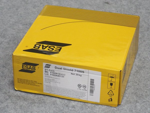 画像1: ESAB 軟鋼〜490MPa級鋼用 汎用型フラックス入りワイヤCO2用 DS-7100S 1.2mm-20kg (1)