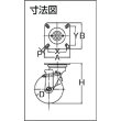 画像2: ハンマー 旋回式ゴム車輪（ラジアルボールベアリング）100mm トータルロック付 413J-RBB100 [309-2542] (2)