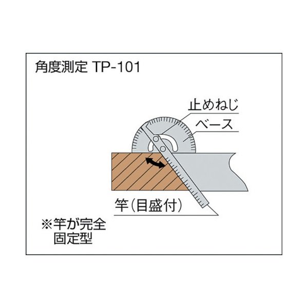 TRUSCO TP-101 プロトラクター シルバー仕上ゲ 竿全長304mm [229-7159]