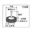 画像2: TRUSCO 軸付ホイールブラシ φ32X軸6 ステンレス線 線径0.3 TB-6203 [259-0042] (2)