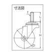 画像2: TRUSCO ネジ込ミ式キャスター 自在 Φ75 ロングネジタイプ TYLT-75RH [278-3169] (2)