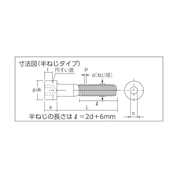 TRUSCO 低頭六角穴付ボルト 黒染め 半ネジ M8×35 6本入 /キャップボルト(CAP) B081-0835 [285-8631]