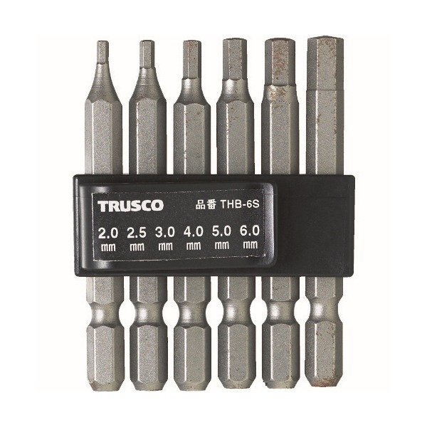 画像1: TRUSCO 六角ビットセット THB-6S [330-4019] (1)