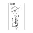 画像2: TRUSCOキャスター ハイテンプレス製ゴム車輪ノミ φ150  HTW-150 [392-5919] (2)