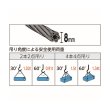 画像2: TRUSCO 玉掛けワイヤーロープ 段落し 8mmX2.5m TWD-8S2.5 [489-2089] (2)