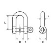 画像3: TRUSCO ロッキングピンシャックル ステンレス製 7mm 2個入 TLPS-7 [789-8312] (3)