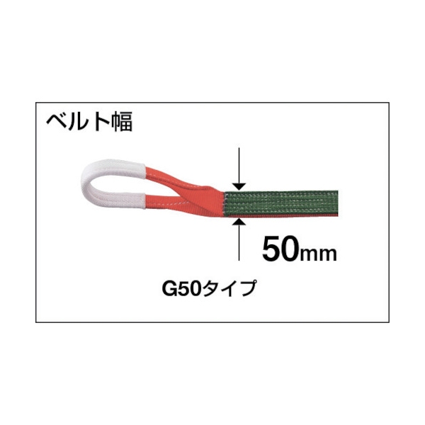 TRUSCO ベルトスリング JIS3等級 両端アイ形 50mmX2.0m G50-20 118-5667