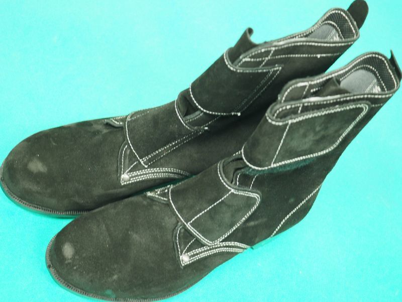 サイズ:24.0〜27.0】JIS T8101(安全靴)溶接靴 耐熱用 長編上靴マジック式 T-5 ベロアブラック 鋼製先芯 ドンケル  溶接用品プロショップ サンテック