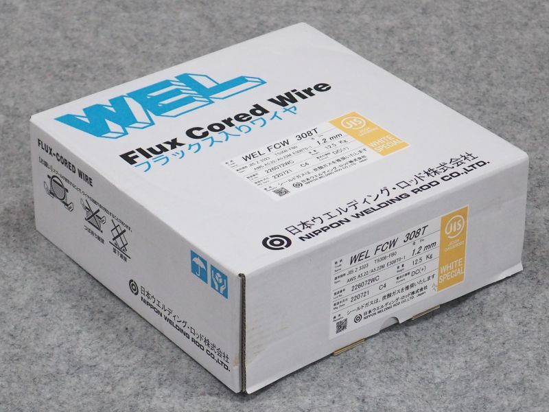 ステンレス鋼アーク溶接フラックス入りワイヤWEL FCW 308T 1.2mm-12.5 日本ウェルディング・ロッド