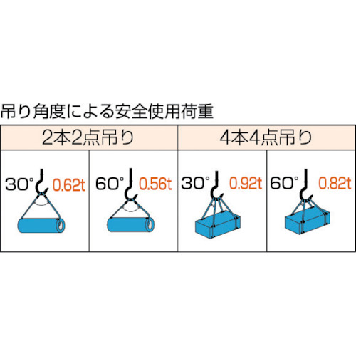 TRUSCO Wスリング Bタイプ 片端シンブル入リ 12mmX5m GRB-12S5 [767-3159]