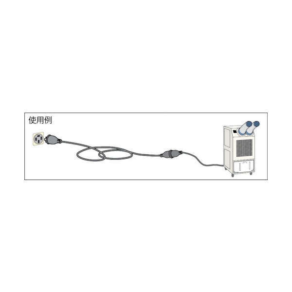 TRUSCO 三相200V延長コード 10M T4P20AW-10 [256-2863]