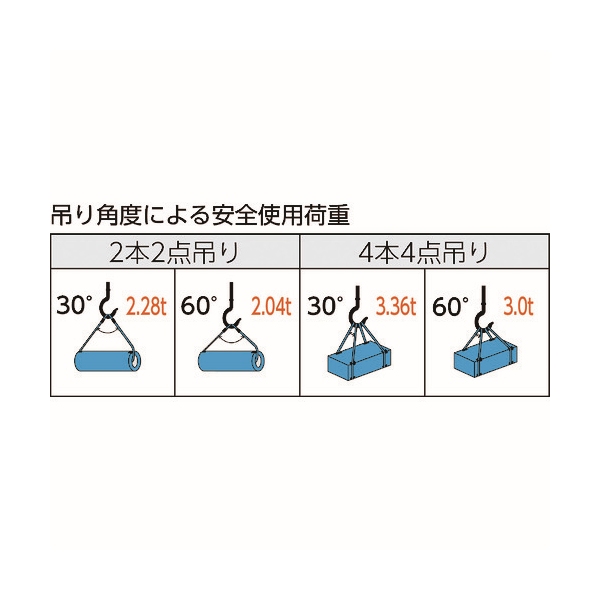 TRUSCO TWD-12S2.5 玉掛ケワイヤーロープ 段落シ 12mmX2.5m [489-1651]